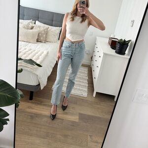 Denim forum light wash boyfriend jeans 🩵